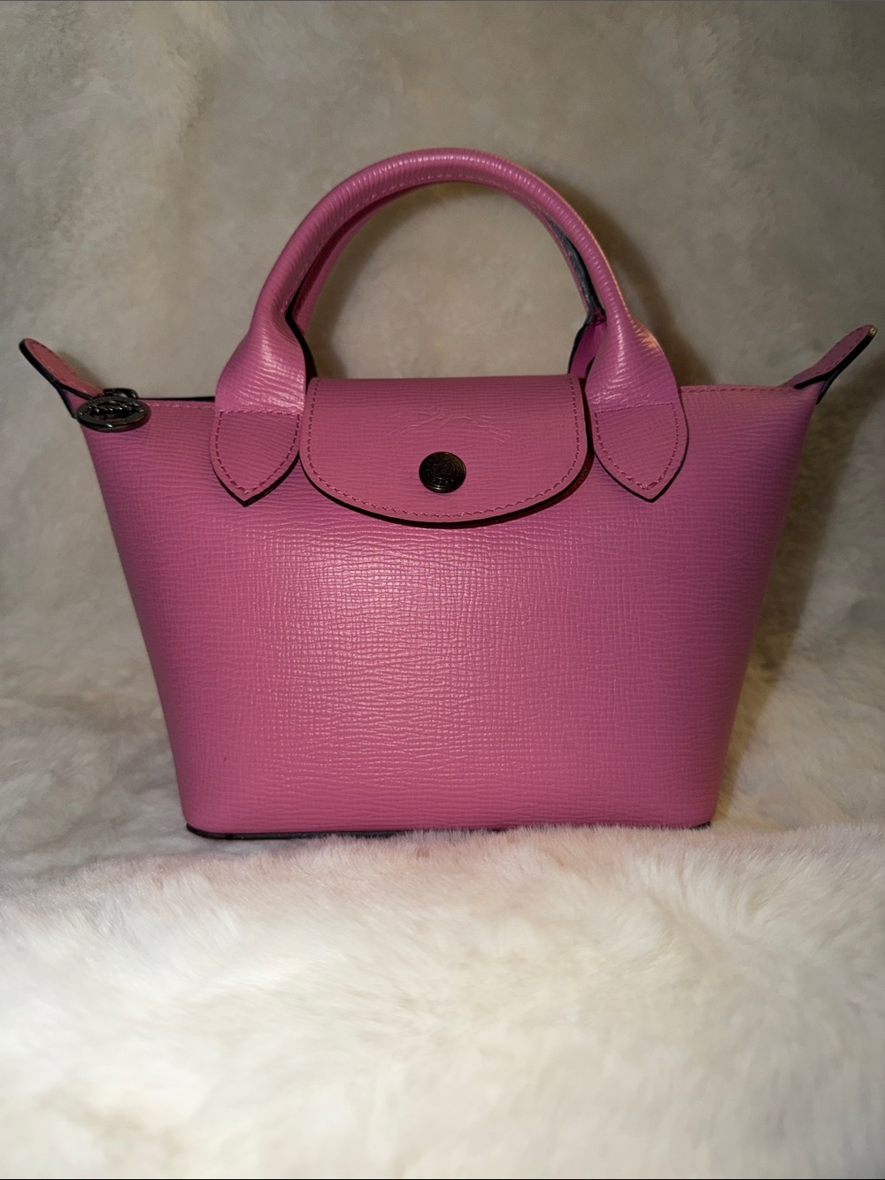 Longchamp Pink Crossbody Top-Handle Bag